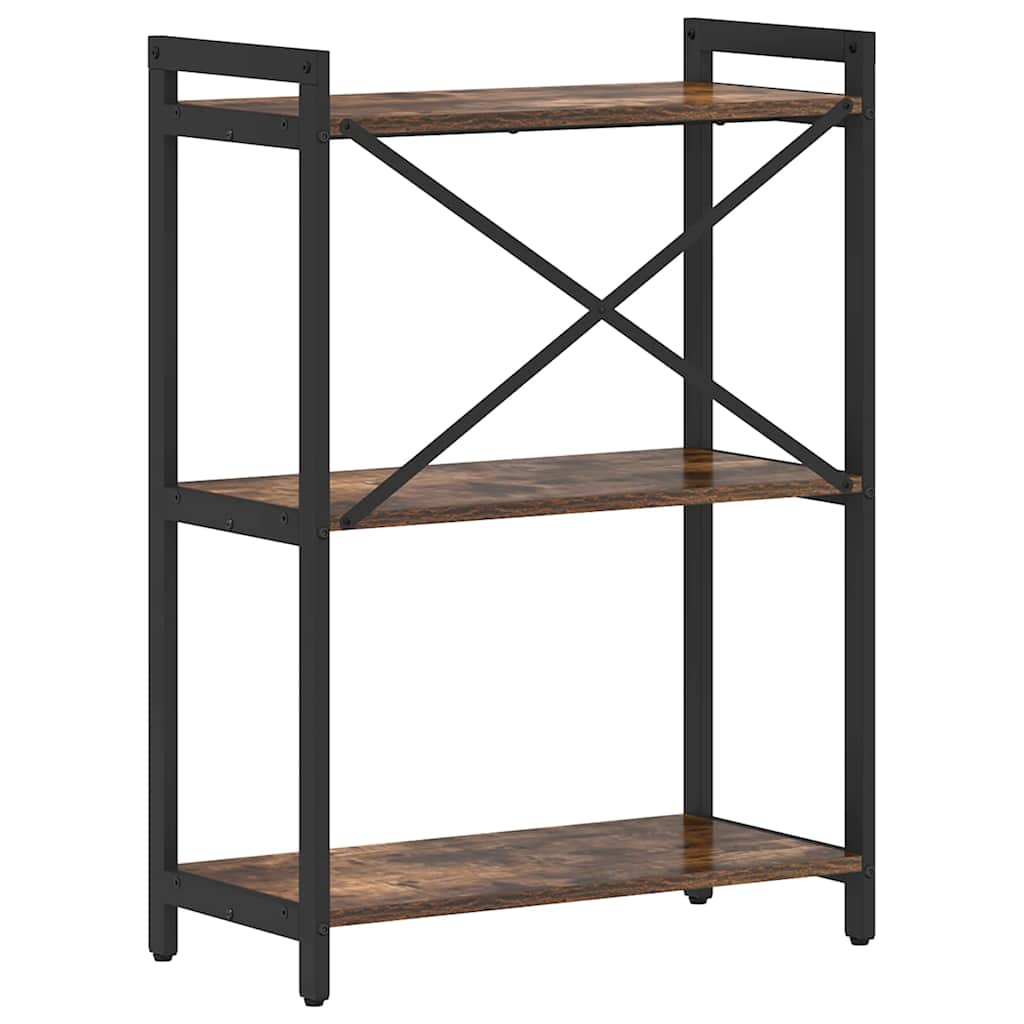 Boekenkast Gerookt eiken 60 x 30 x 85 cm Bewerkt hout is nu te koop bij PeponiXL, paradijselijk wonen!