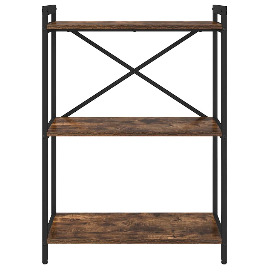 Boekenkast Gerookt eiken 60 x 30 x 85 cm Bewerkt hout is nu te koop bij PeponiXL, paradijselijk wonen!