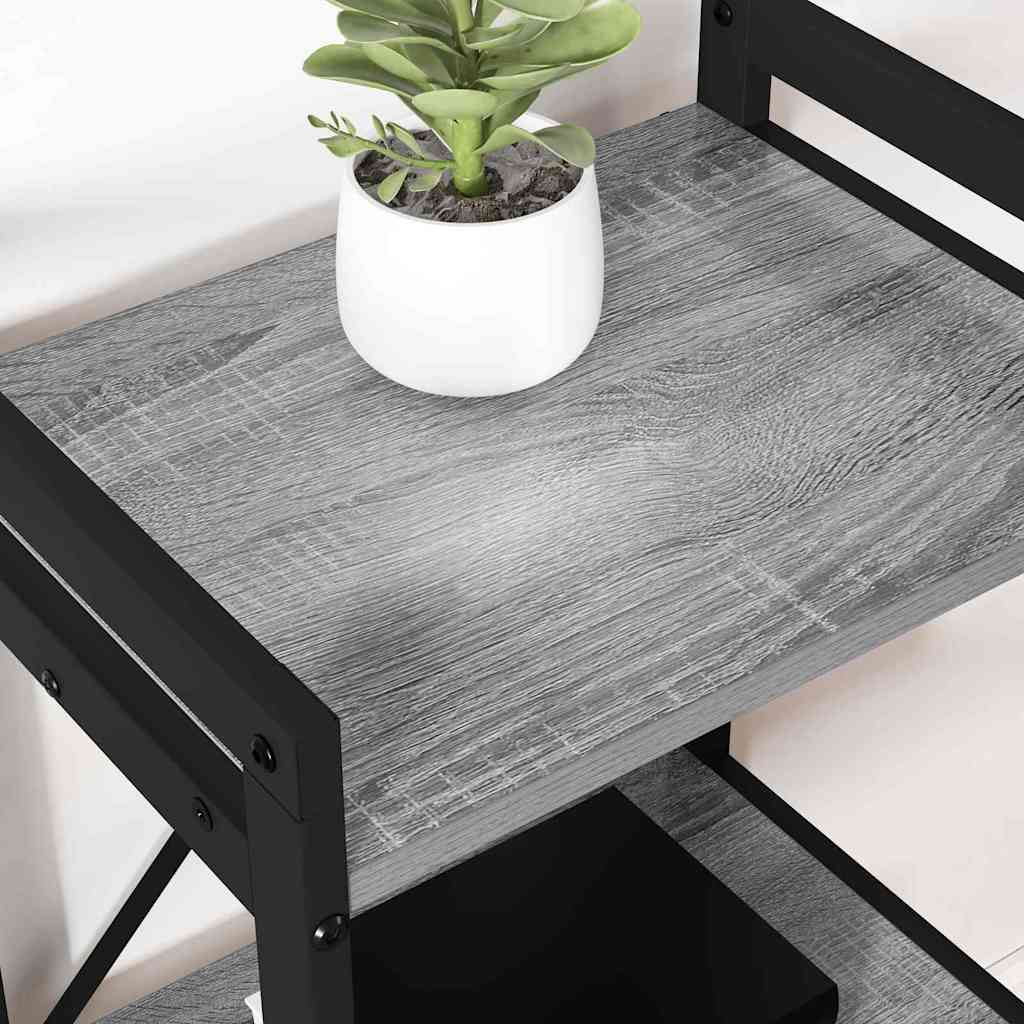 Boekenkast Grijs sonoma 60 x 30 x 85 cm Bewerkt hout is nu te koop bij PeponiXL, paradijselijk wonen!