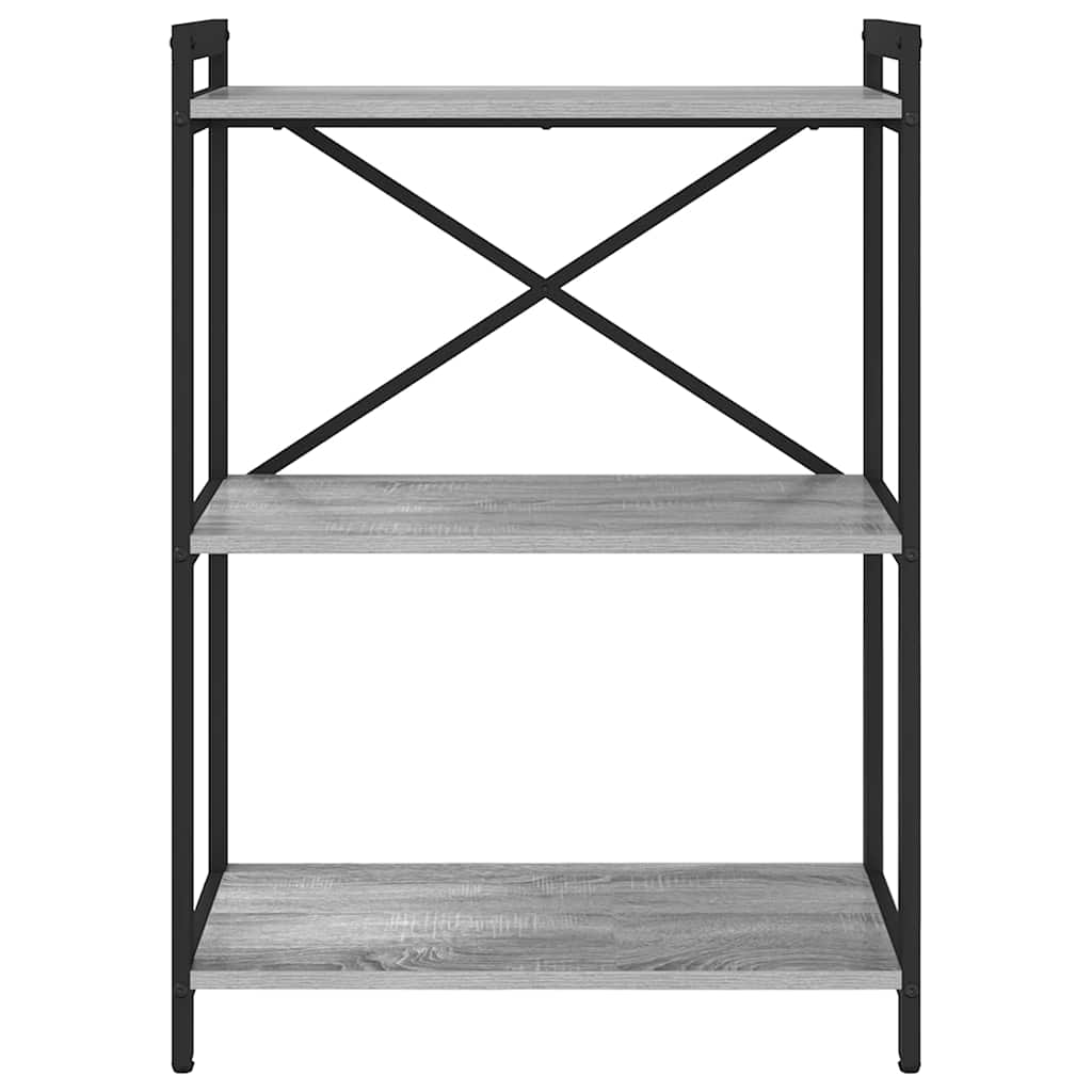 Boekenkast Grijs sonoma 60 x 30 x 85 cm Bewerkt hout is nu te koop bij PeponiXL, paradijselijk wonen!