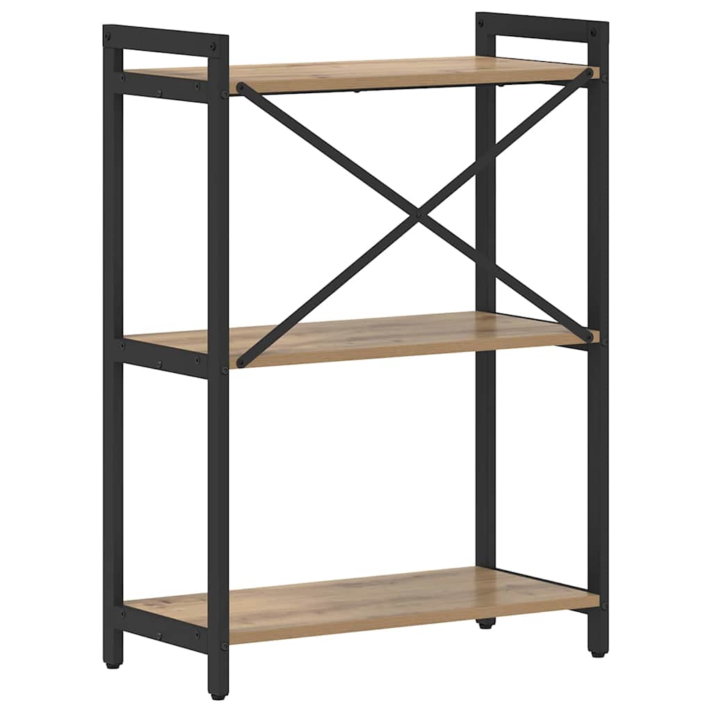 Boekenkast Artisan Eiken 60 x 30 x 85 cm Bewerkt hout is nu te koop bij PeponiXL, paradijselijk wonen!