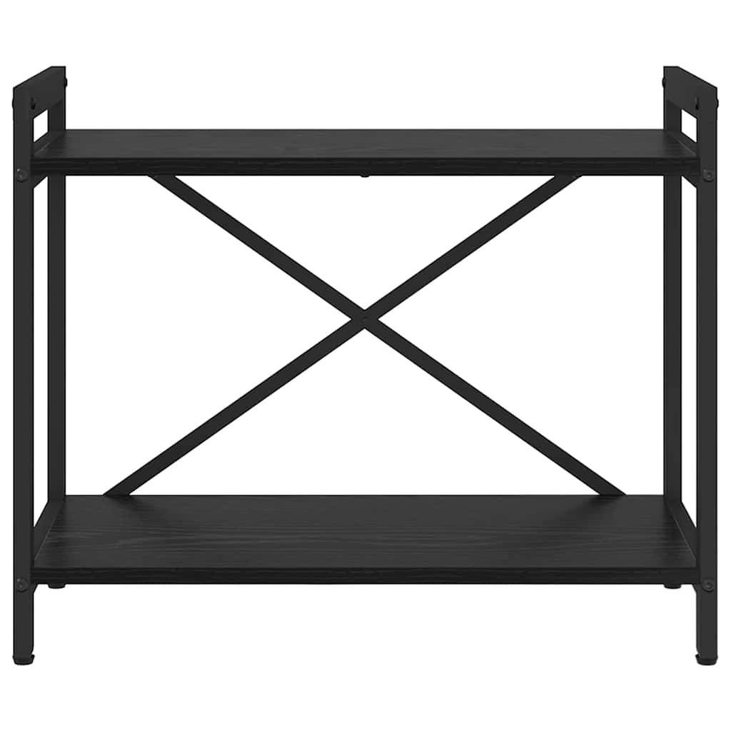 Boekenkast Zwart Eiken 60 x 30 x 50 cm Bewerkt hout is nu te koop bij PeponiXL, paradijselijk wonen!