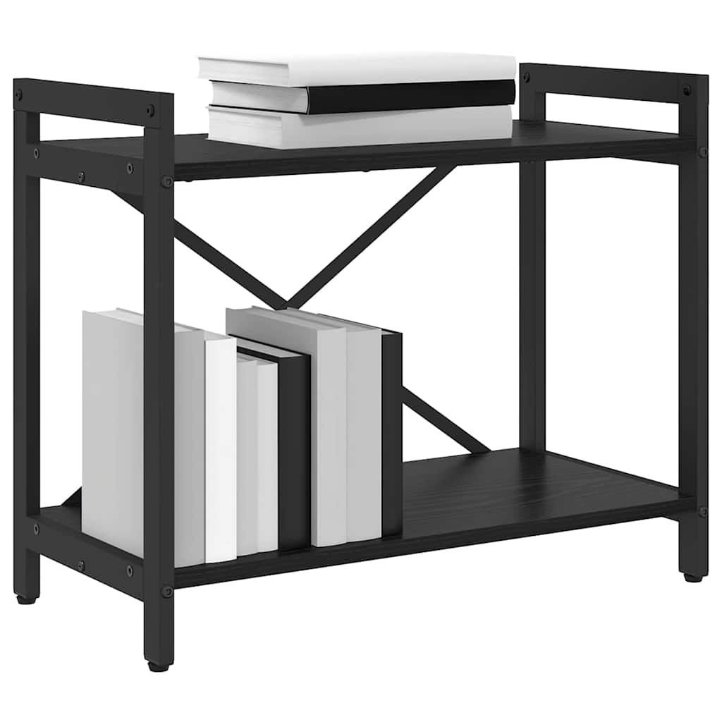 Boekenkast Zwart Eiken 60 x 30 x 50 cm Bewerkt hout is nu te koop bij PeponiXL, paradijselijk wonen!