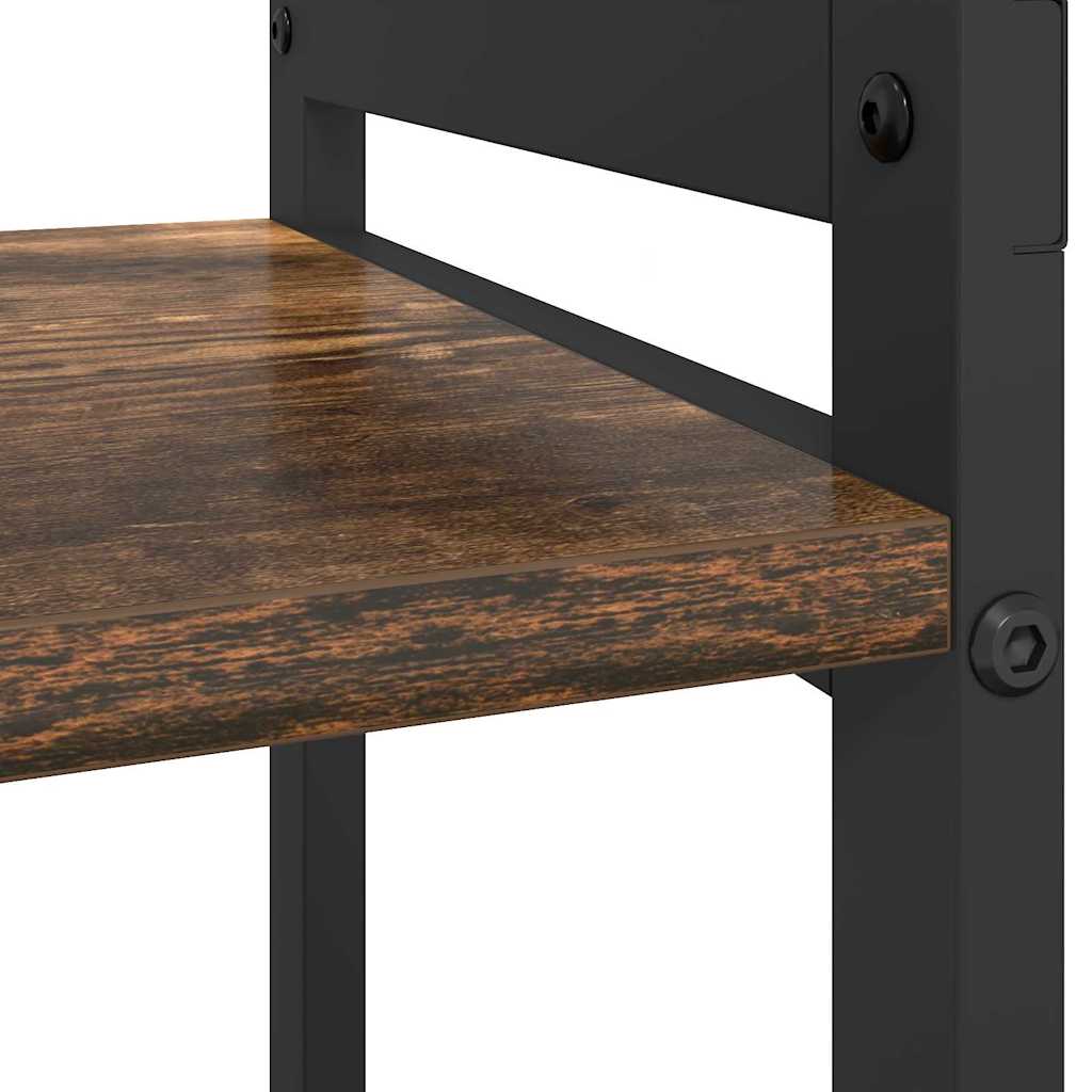 Boekenkast Gerookt eiken 60 x 30 x 50 cm Bewerkt hout is nu te koop bij PeponiXL, paradijselijk wonen!