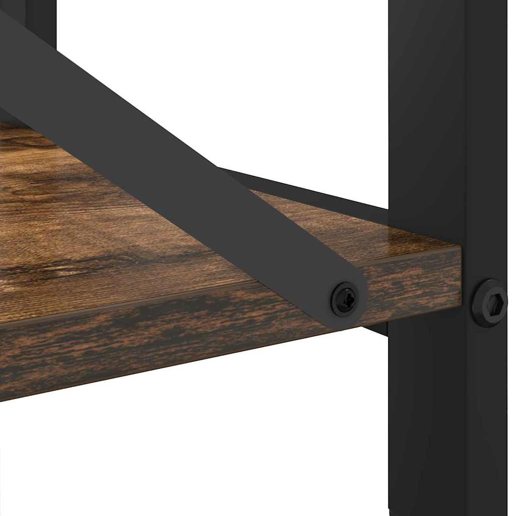 Boekenkast Gerookt eiken 60 x 30 x 50 cm Bewerkt hout is nu te koop bij PeponiXL, paradijselijk wonen!