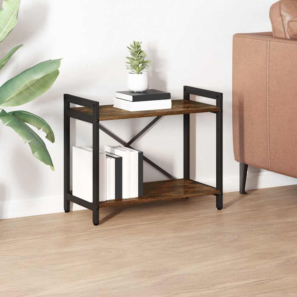 Boekenkast Gerookt eiken 60 x 30 x 50 cm Bewerkt hout is nu te koop bij PeponiXL, paradijselijk wonen!