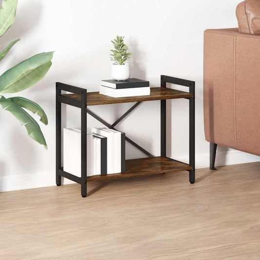 Boekenkast Gerookt eiken 60 x 30 x 50 cm Bewerkt hout is nu te koop bij PeponiXL, paradijselijk wonen!