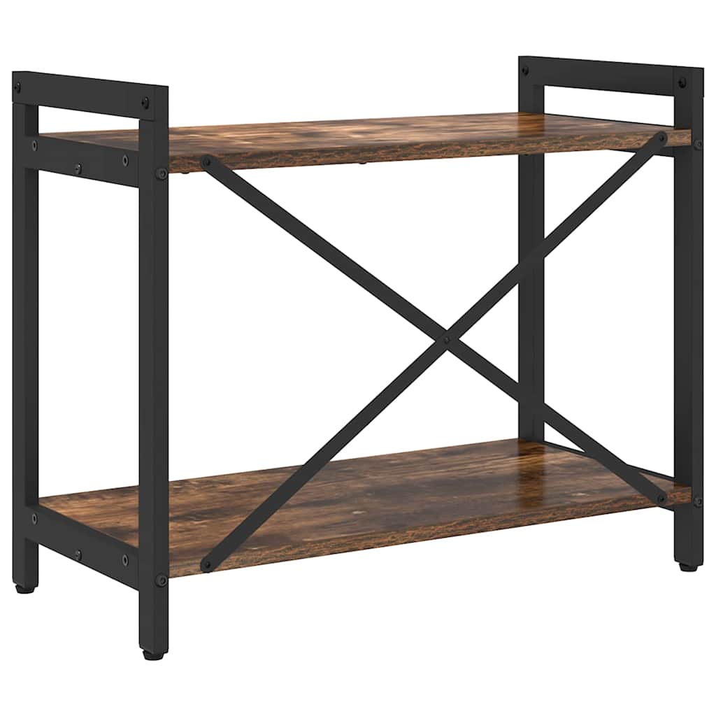 Boekenkast Gerookt eiken 60 x 30 x 50 cm Bewerkt hout is nu te koop bij PeponiXL, paradijselijk wonen!