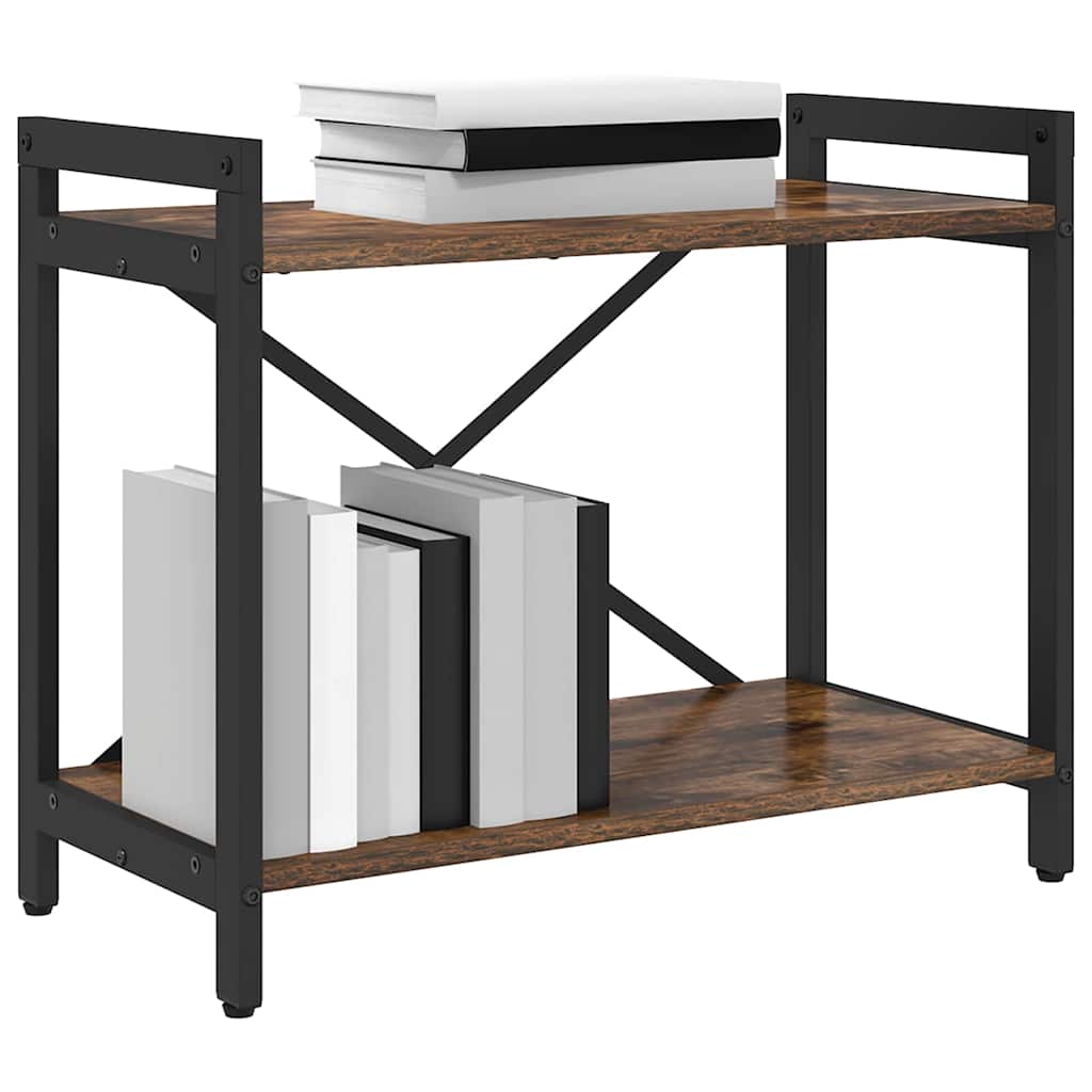 Boekenkast Gerookt eiken 60 x 30 x 50 cm Bewerkt hout is nu te koop bij PeponiXL, paradijselijk wonen!