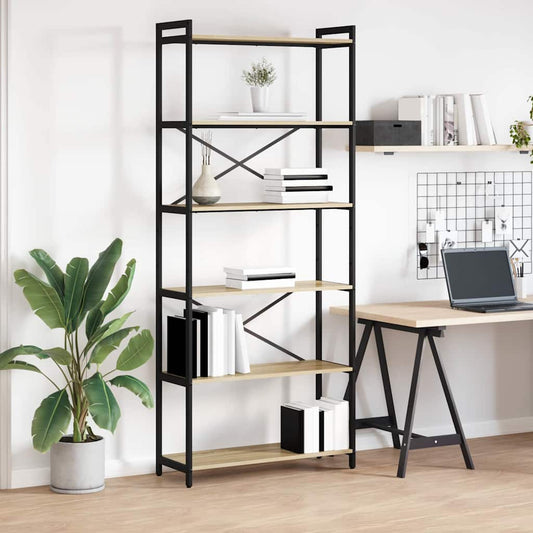Boekenkast Sonoma Eiken 80 x 30 x 189,5 cm Bewerkt hout is nu te koop bij PeponiXL, paradijselijk wonen!