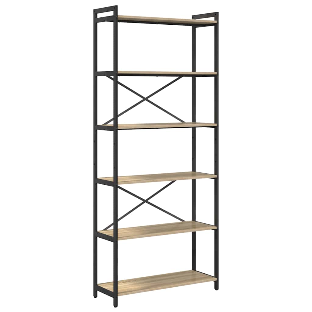 Boekenkast Sonoma Eiken 80 x 30 x 189,5 cm Bewerkt hout is nu te koop bij PeponiXL, paradijselijk wonen!