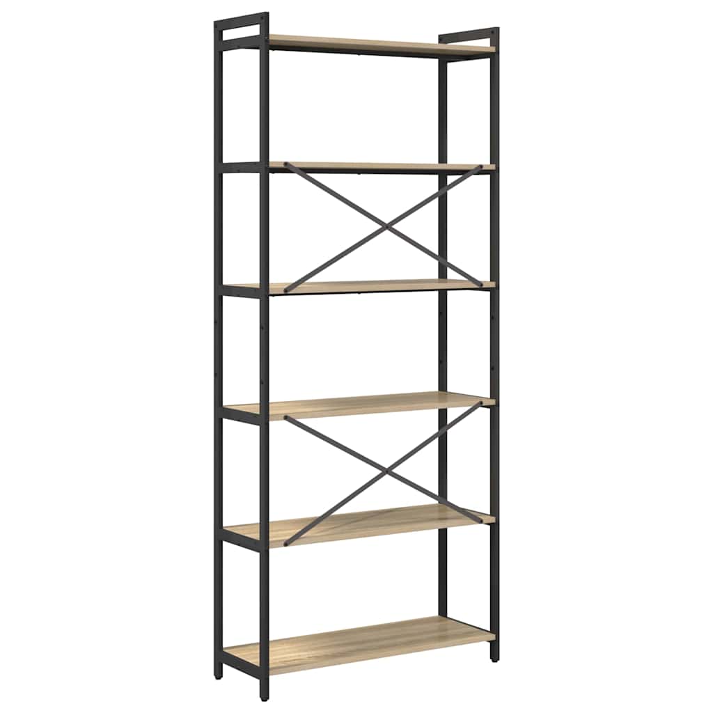 Boekenkast Sonoma Eiken 80 x 30 x 189,5 cm Bewerkt hout is nu te koop bij PeponiXL, paradijselijk wonen!