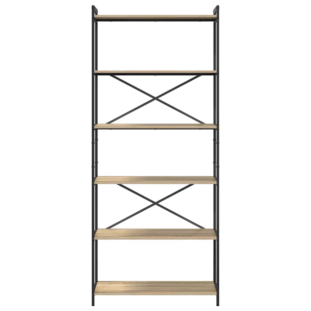 Boekenkast Sonoma Eiken 80 x 30 x 189,5 cm Bewerkt hout is nu te koop bij PeponiXL, paradijselijk wonen!