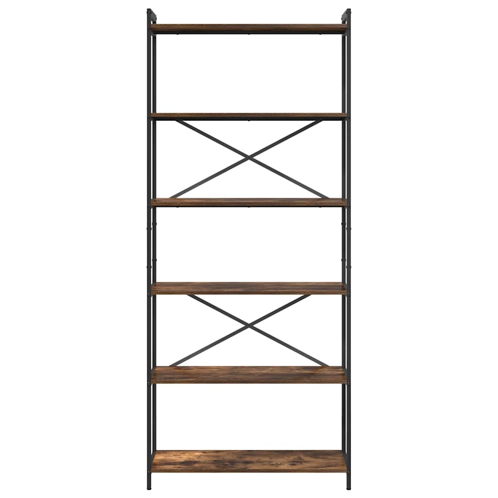 Boekenkast Gerookt eiken 80 x 30 x 189,5 cm Bewerkt hout is nu te koop bij PeponiXL, paradijselijk wonen!