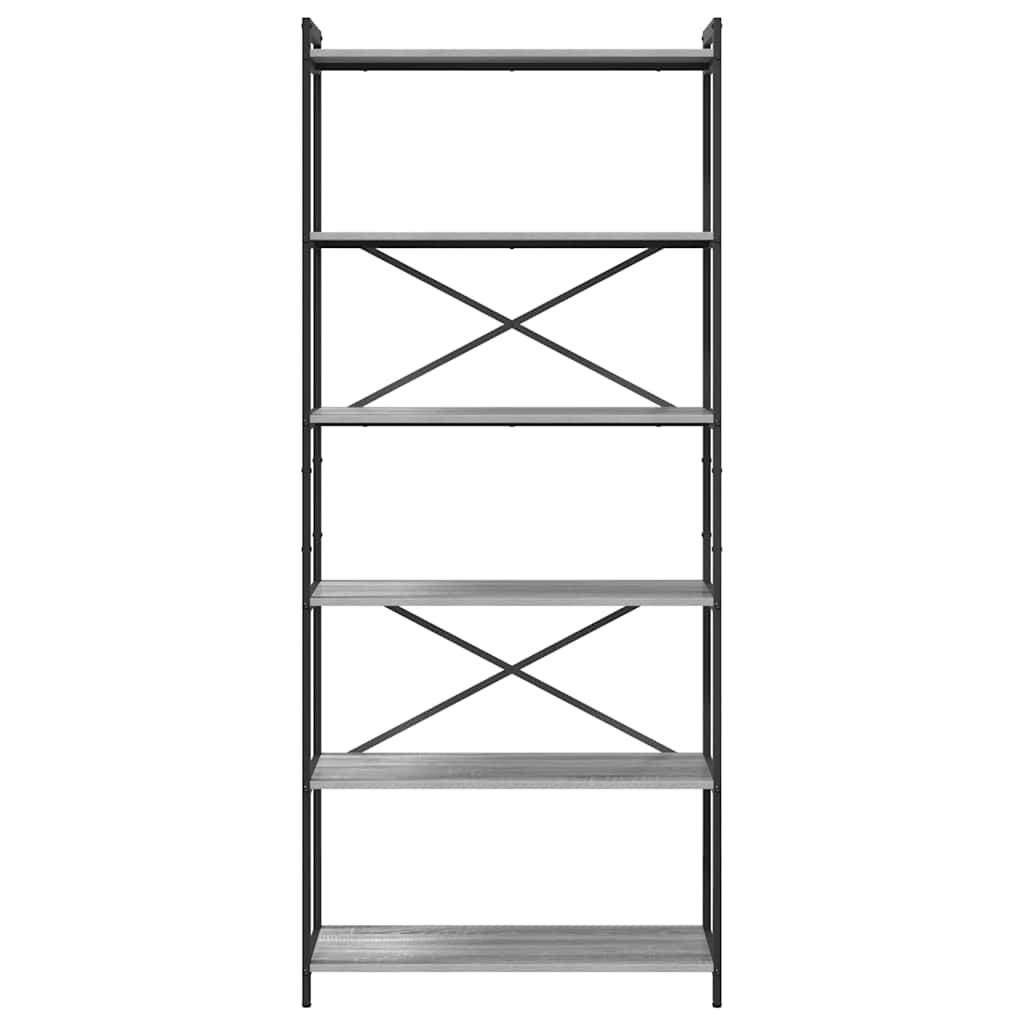 Boekenkast Grijs sonoma 40 x 30 x 85 cm Bewerkt hout is nu te koop bij PeponiXL, paradijselijk wonen!