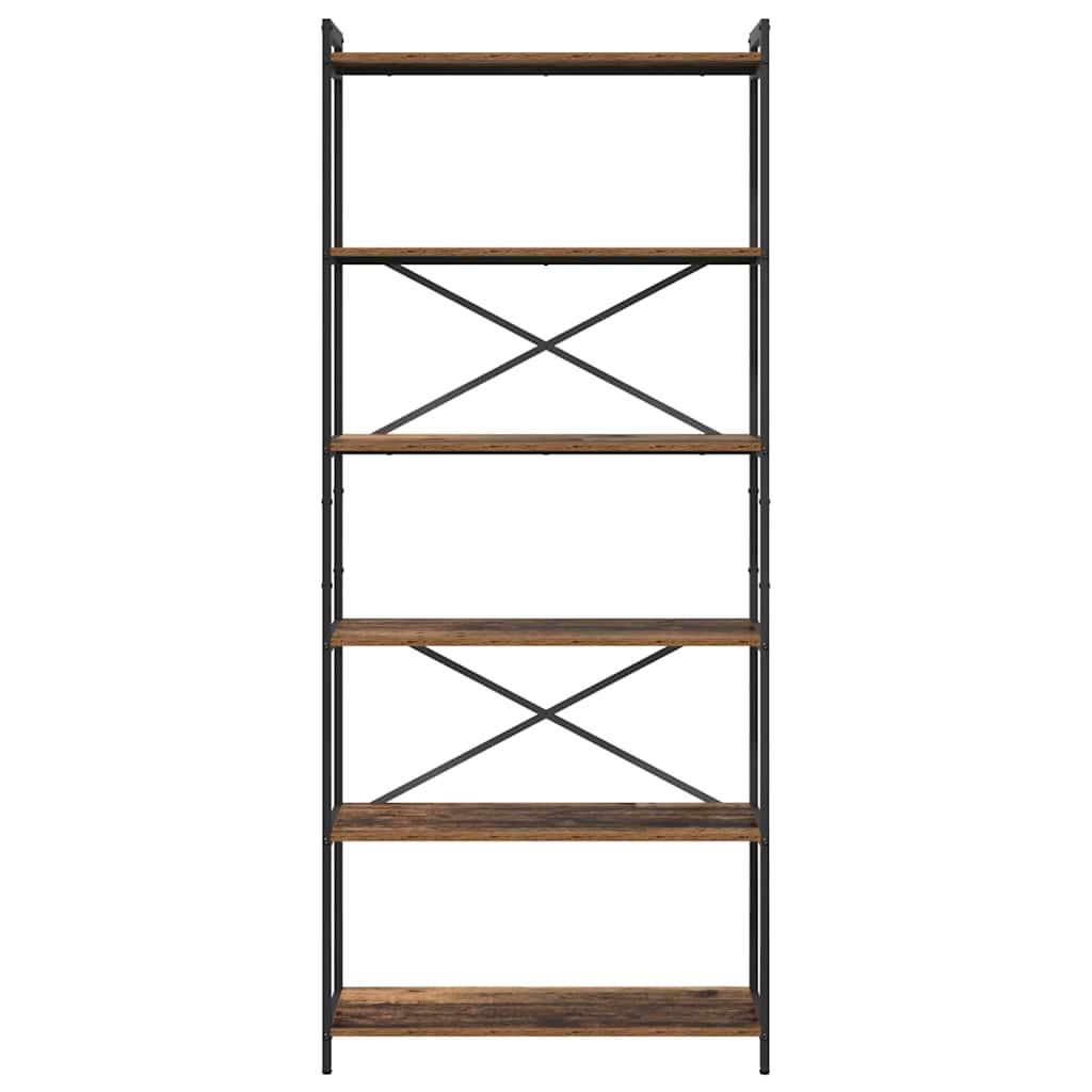 Boekenkast Oud hout 80 x 30 x 189,5 cm Bewerkt hout is nu te koop bij PeponiXL, paradijselijk wonen!