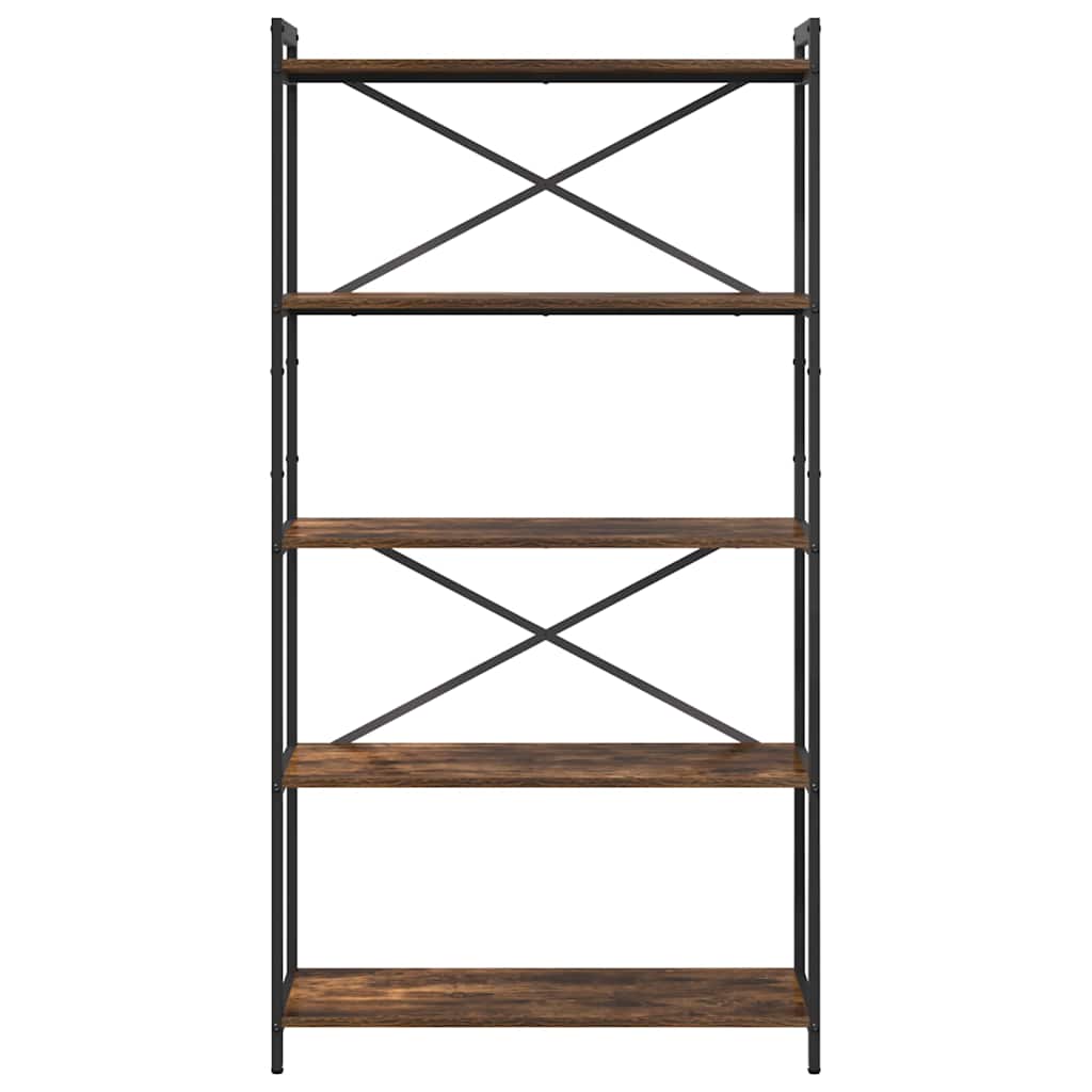 Boekenkast Gerookt eiken 80 x 30 x 155 cm Bewerkt hout is nu te koop bij PeponiXL, paradijselijk wonen!