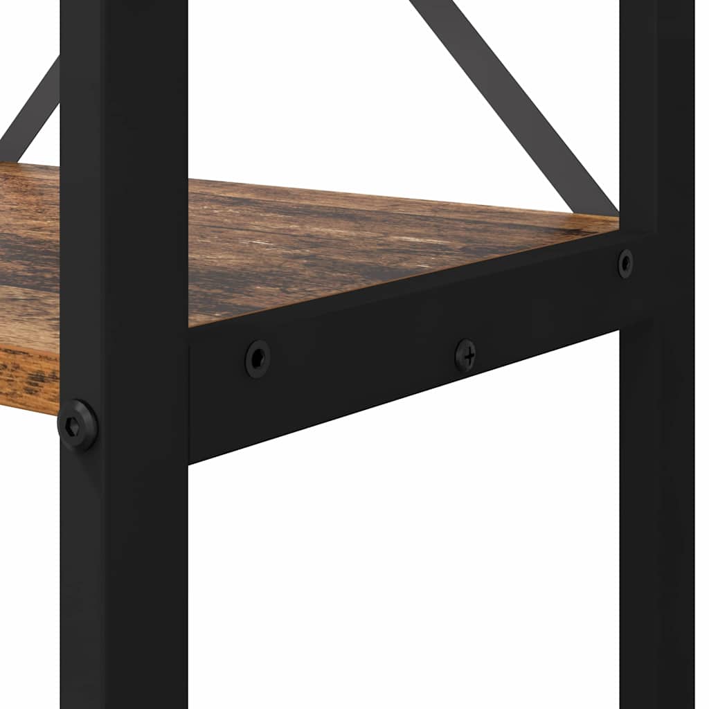 Boekenkast Oud hout 80 x 30 x 155 cm Bewerkt hout is nu te koop bij PeponiXL, paradijselijk wonen!