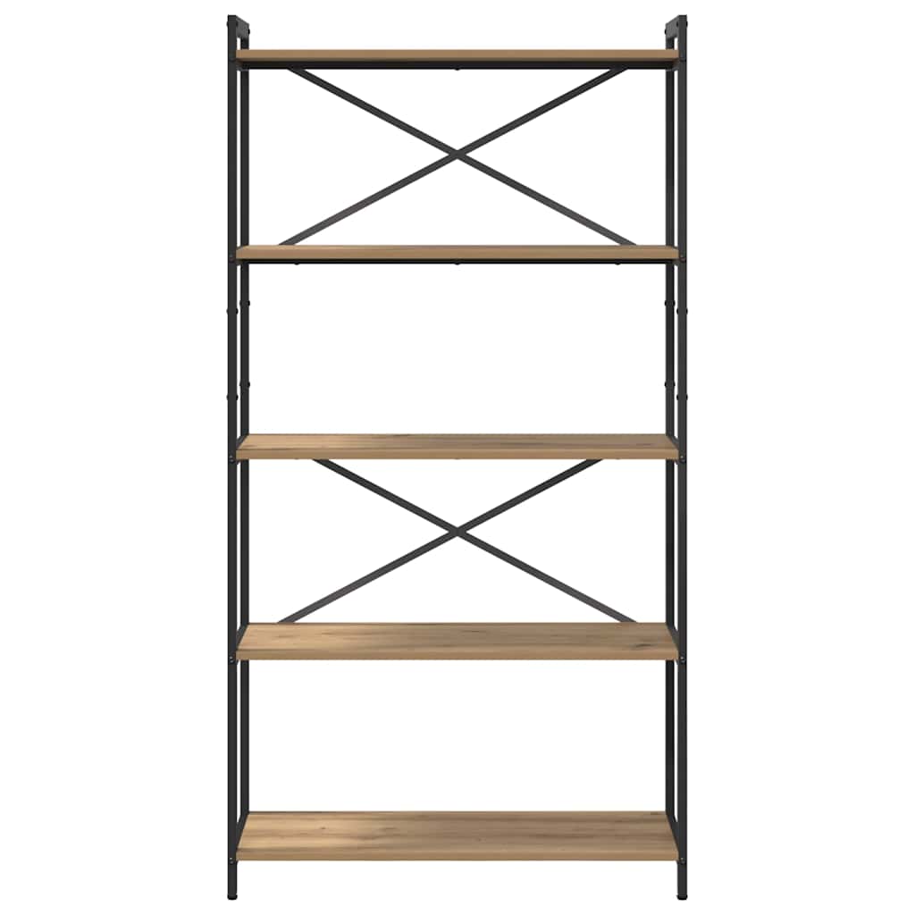 Boekenkast Artisan Eiken 80 x 30 x 155 cm Bewerkt hout is nu te koop bij PeponiXL, paradijselijk wonen!