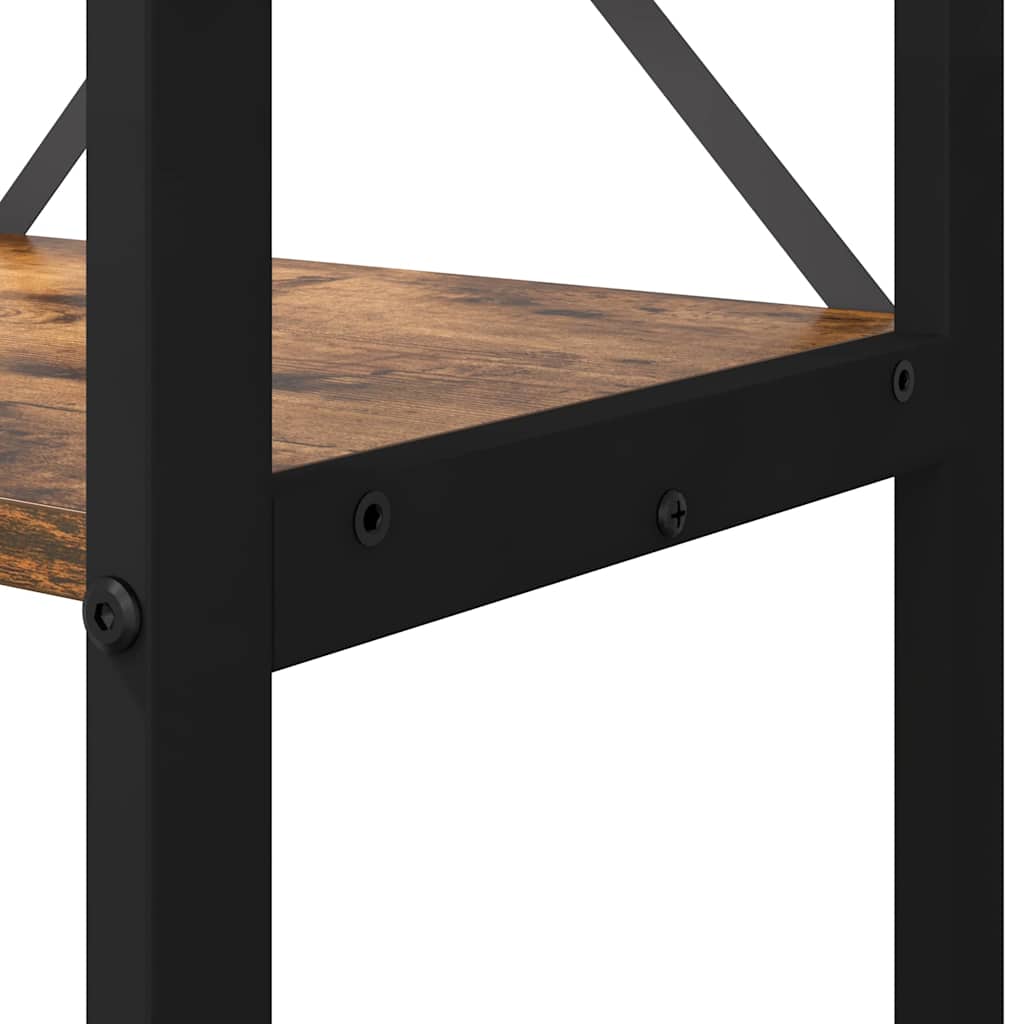 Boekenkast Gerookt eiken 80 x 30 x 120 cm Bewerkt hout is nu te koop bij PeponiXL, paradijselijk wonen!