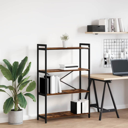 Boekenkast Gerookt eiken 80 x 30 x 120 cm Bewerkt hout is nu te koop bij PeponiXL, paradijselijk wonen!