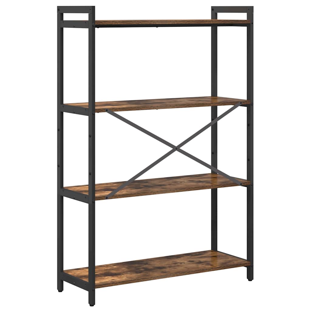 Boekenkast Gerookt eiken 80 x 30 x 120 cm Bewerkt hout is nu te koop bij PeponiXL, paradijselijk wonen!