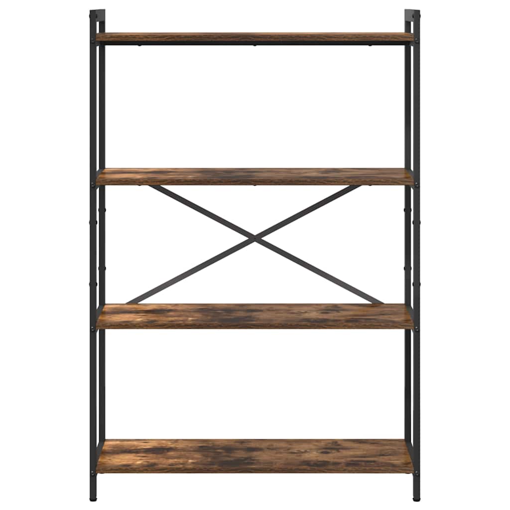 Boekenkast Gerookt eiken 80 x 30 x 120 cm Bewerkt hout is nu te koop bij PeponiXL, paradijselijk wonen!