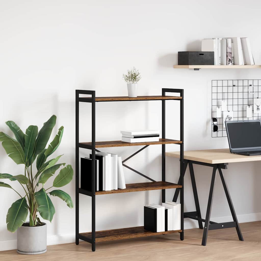 Boekenkast Oud hout 80 x 30 x 120 cm Bewerkt hout is nu te koop bij PeponiXL, paradijselijk wonen!