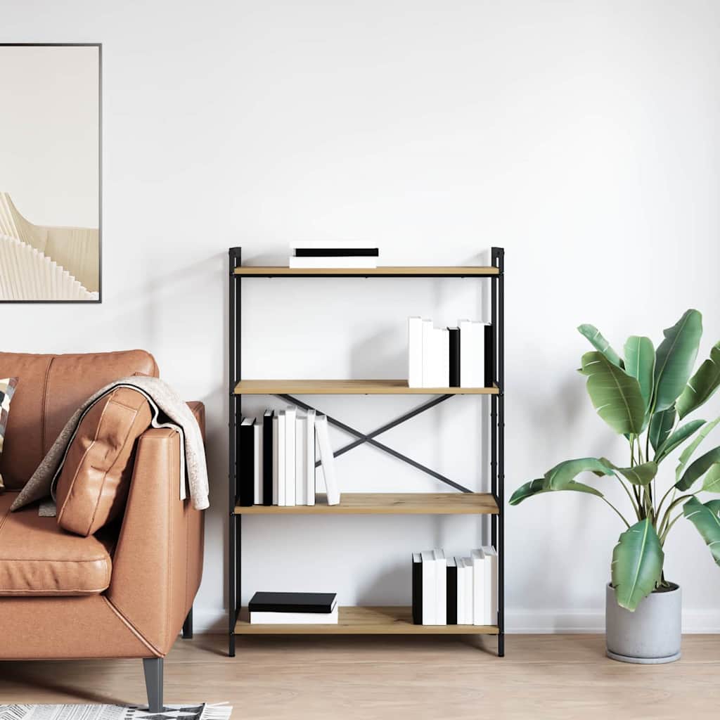 Boekenkast Artisan Eiken 80 x 30 x 120 cm Bewerkt hout is nu te koop bij PeponiXL, paradijselijk wonen!