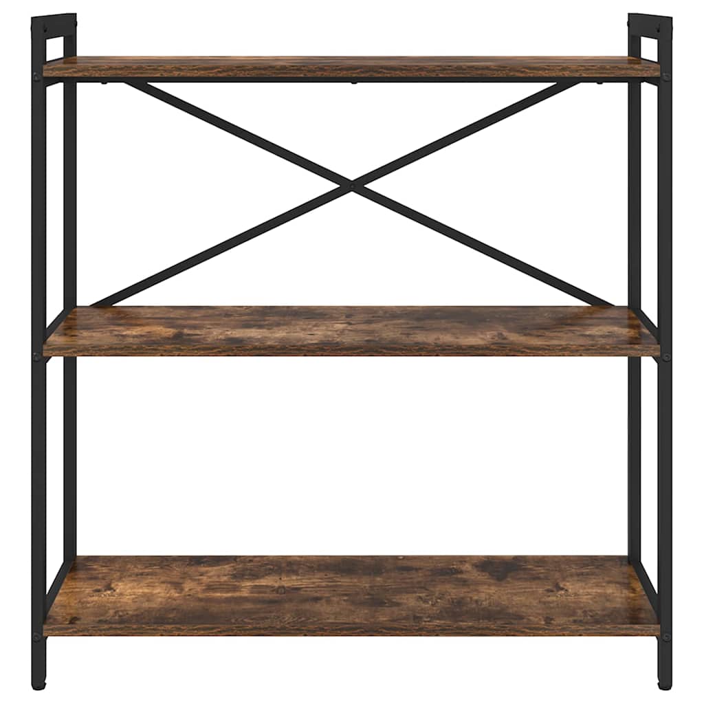 Boekenkast Gerookt eiken 80 x 30 x 85 cm Bewerkt hout is nu te koop bij PeponiXL, paradijselijk wonen!