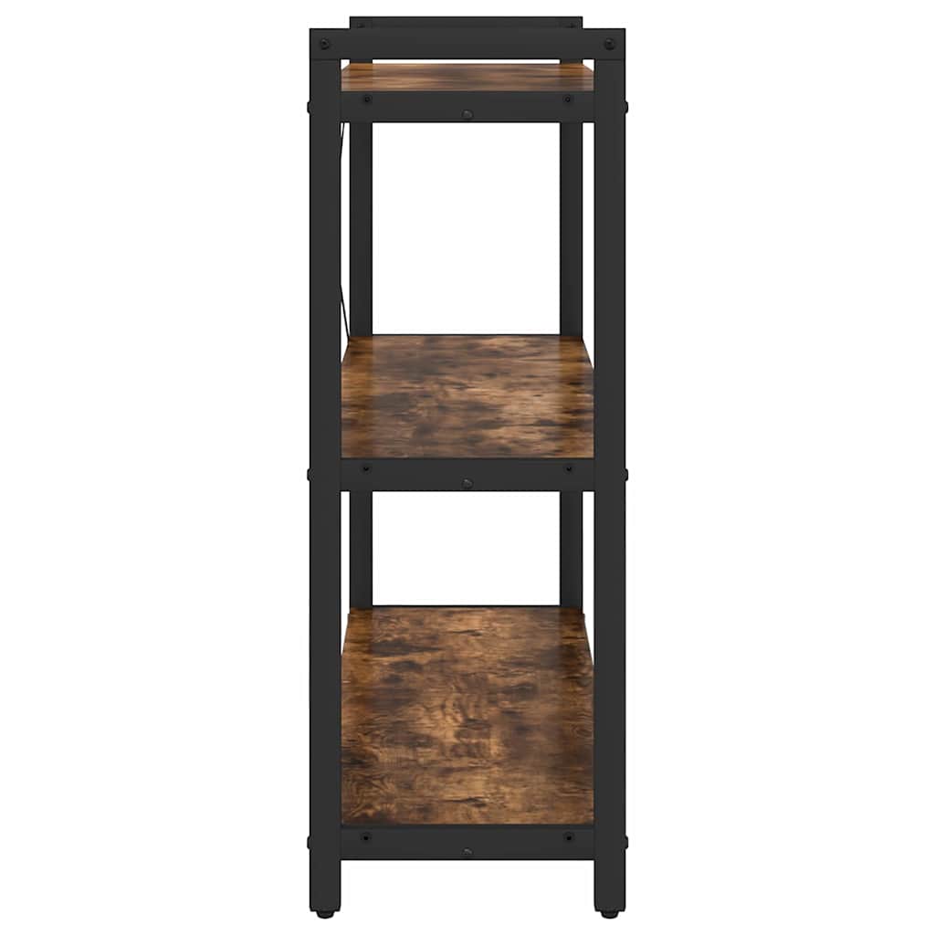 Boekenkast Gerookt eiken 80 x 30 x 85 cm Bewerkt hout is nu te koop bij PeponiXL, paradijselijk wonen!