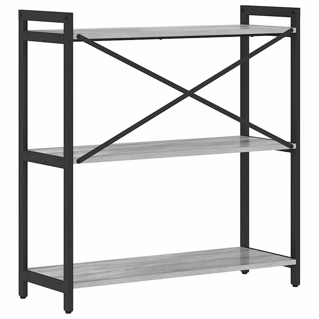 Boekenkast Grijs sonoma 80 x 30 x 85 cm Bewerkt hout is nu te koop bij PeponiXL, paradijselijk wonen!