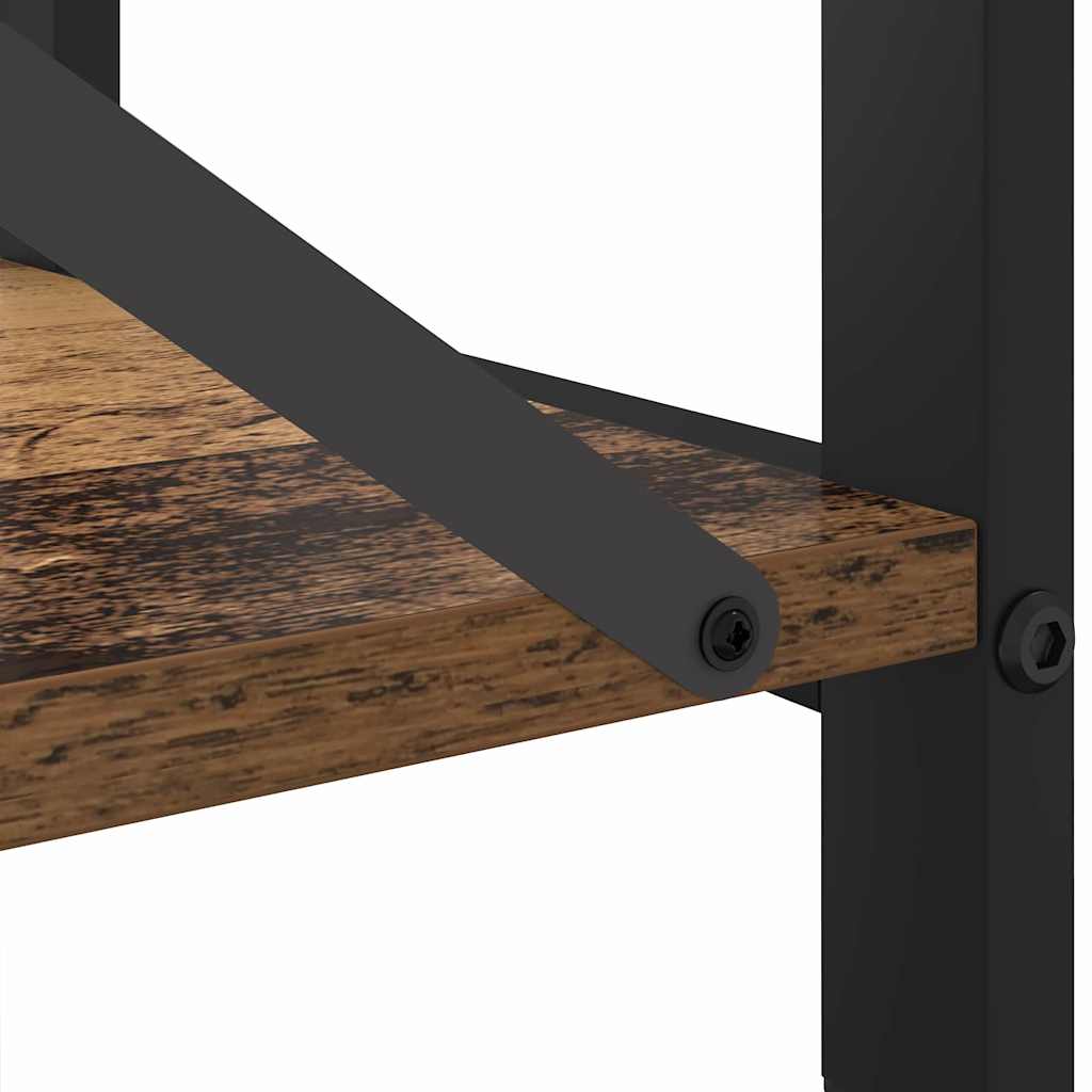 Boekenkast Oud hout 80 x 30 x 85 cm Bewerkt hout is nu te koop bij PeponiXL, paradijselijk wonen!