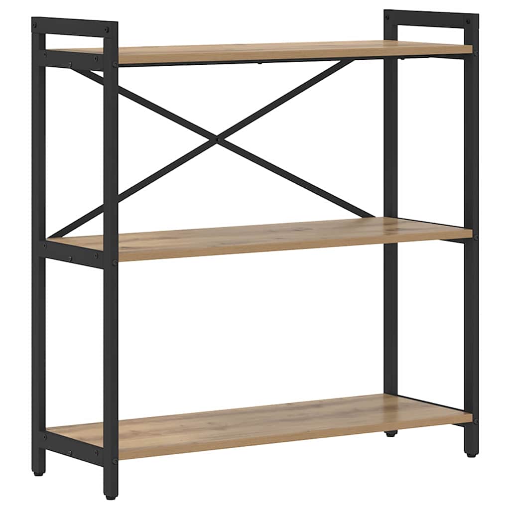 Boekenkast Artisan Eiken 80 x 30 x 85 cm Bewerkt hout is nu te koop bij PeponiXL, paradijselijk wonen!