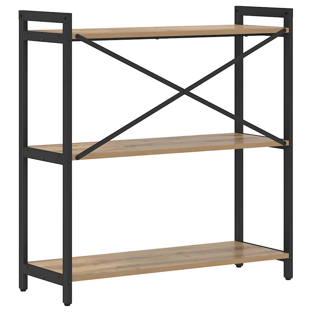 Boekenkast Artisan Eiken 80 x 30 x 85 cm Bewerkt hout is nu te koop bij PeponiXL, paradijselijk wonen!