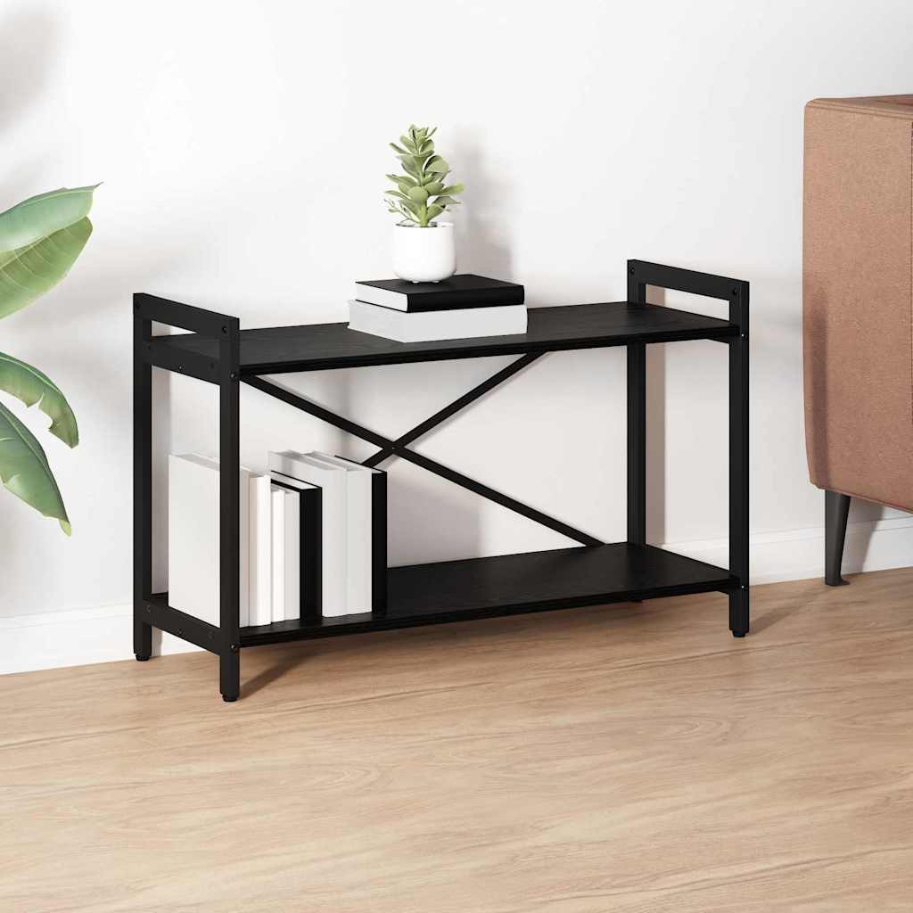 Boekenkast Zwart Eiken 40 x 30 x 85 cm Bewerkt hout is nu te koop bij PeponiXL, paradijselijk wonen!