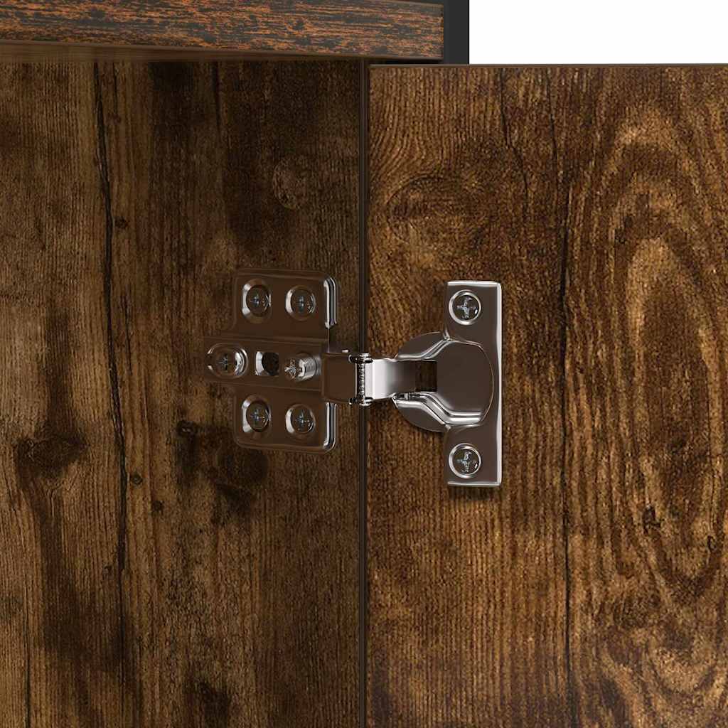 Boekenkast Gerookt eiken 80 x 30 x 155,5 cm Bewerkt hout is nu te koop bij PeponiXL, paradijselijk wonen!