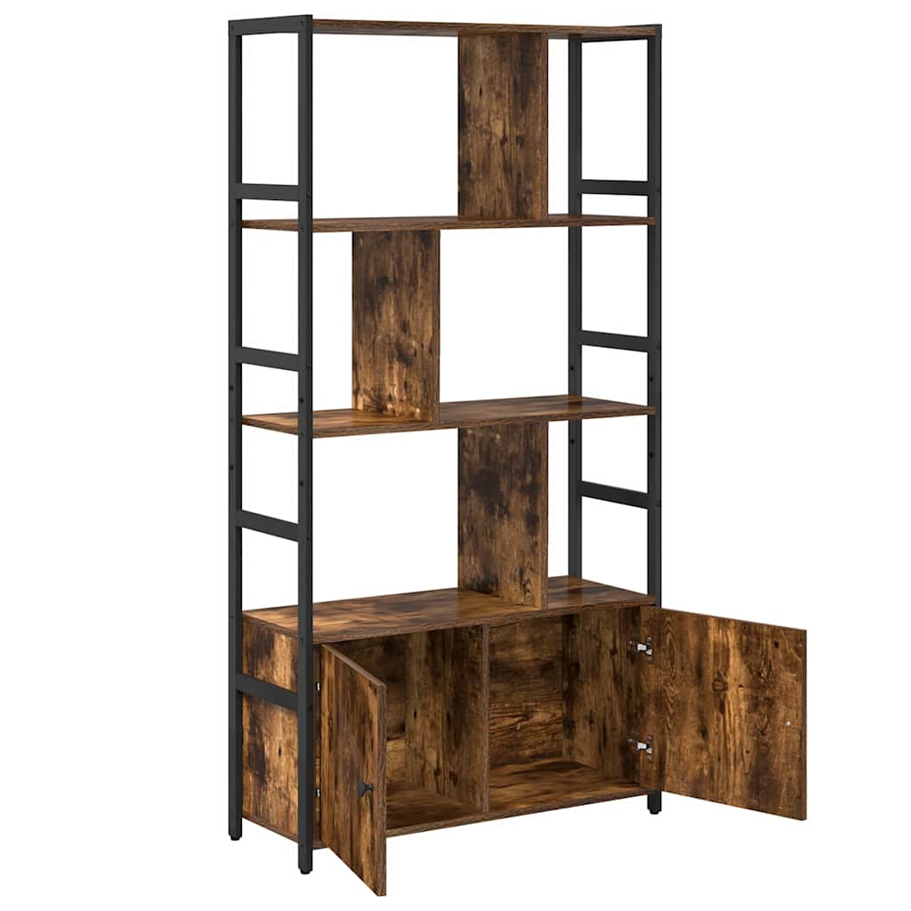 Boekenkast Gerookt eiken 80 x 30 x 155,5 cm Bewerkt hout is nu te koop bij PeponiXL, paradijselijk wonen!