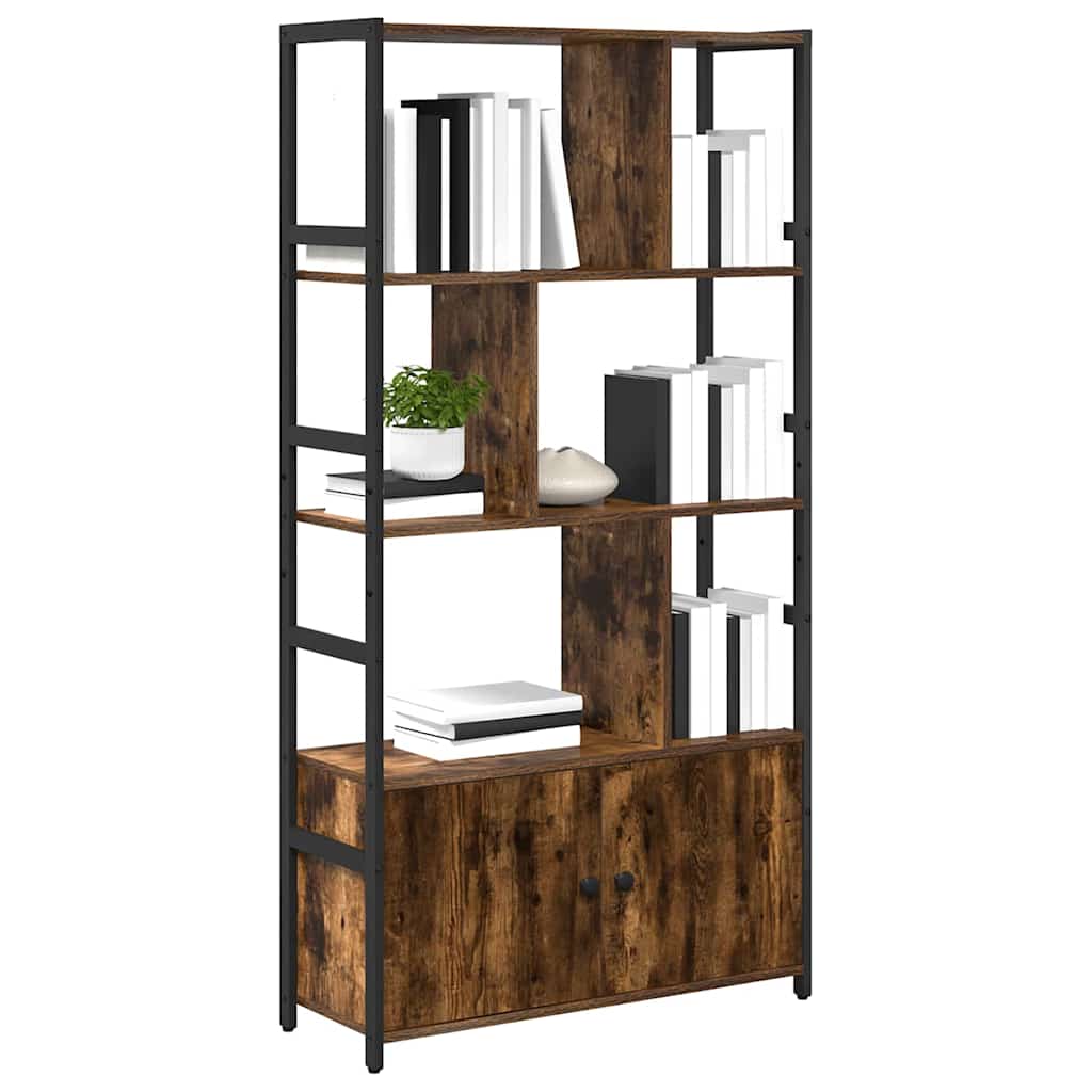 Boekenkast Gerookt eiken 80 x 30 x 155,5 cm Bewerkt hout is nu te koop bij PeponiXL, paradijselijk wonen!