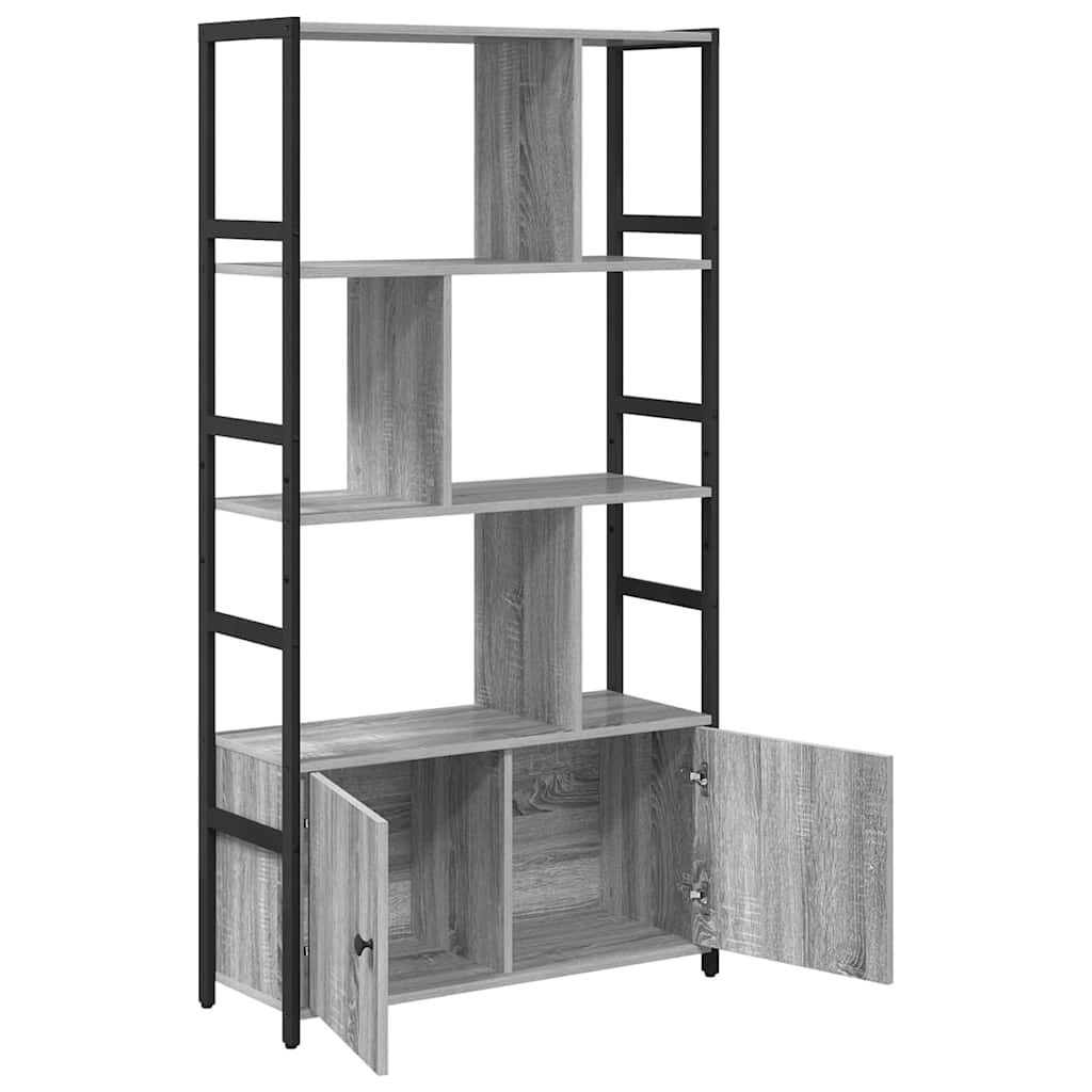 Boekenkast Grijs sonoma 80 x 30 x 155,5 cm Bewerkt hout is nu te koop bij PeponiXL, paradijselijk wonen!