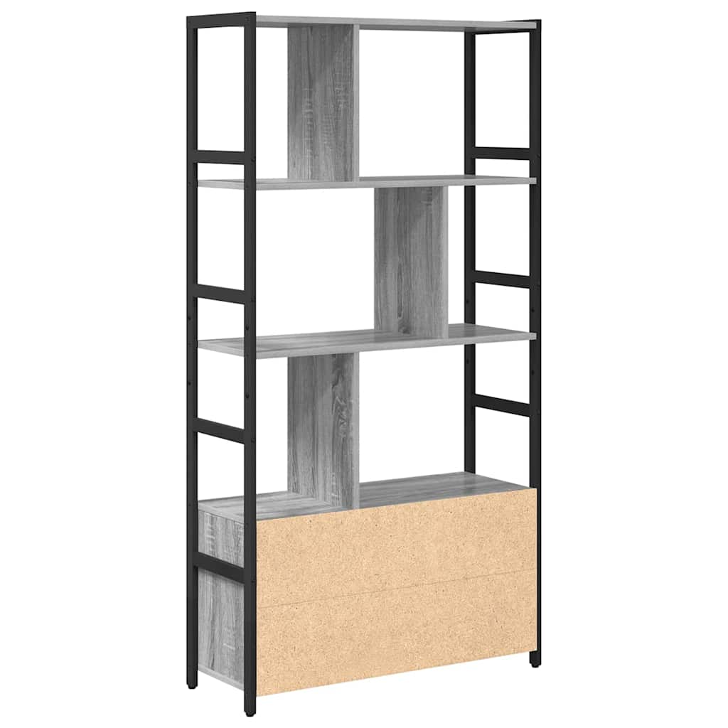 Boekenkast Grijs sonoma 80 x 30 x 155,5 cm Bewerkt hout is nu te koop bij PeponiXL, paradijselijk wonen!