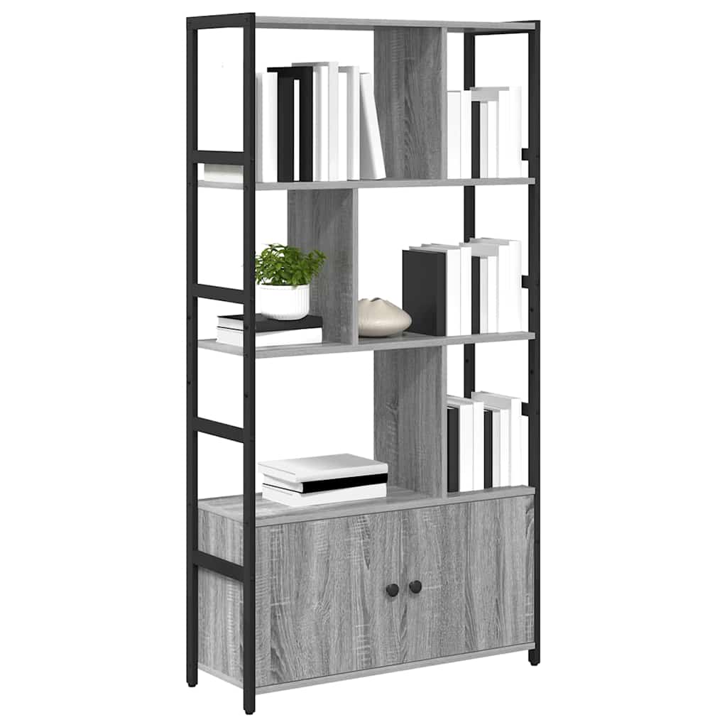 Boekenkast Grijs sonoma 80 x 30 x 155,5 cm Bewerkt hout is nu te koop bij PeponiXL, paradijselijk wonen!