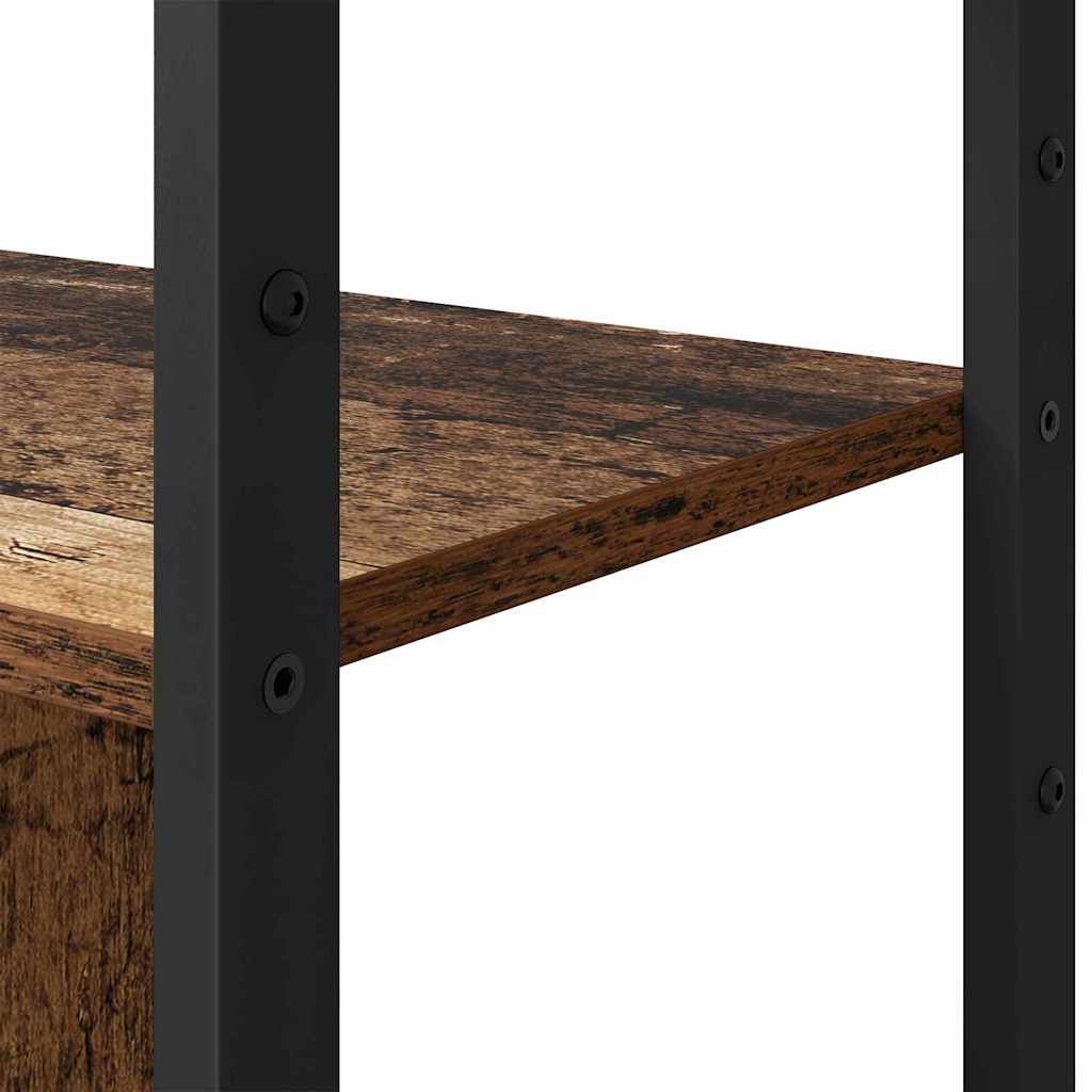 Boekenkast Oud hout 80 x 30 x 155,5 cm Bewerkt hout is nu te koop bij PeponiXL, paradijselijk wonen!