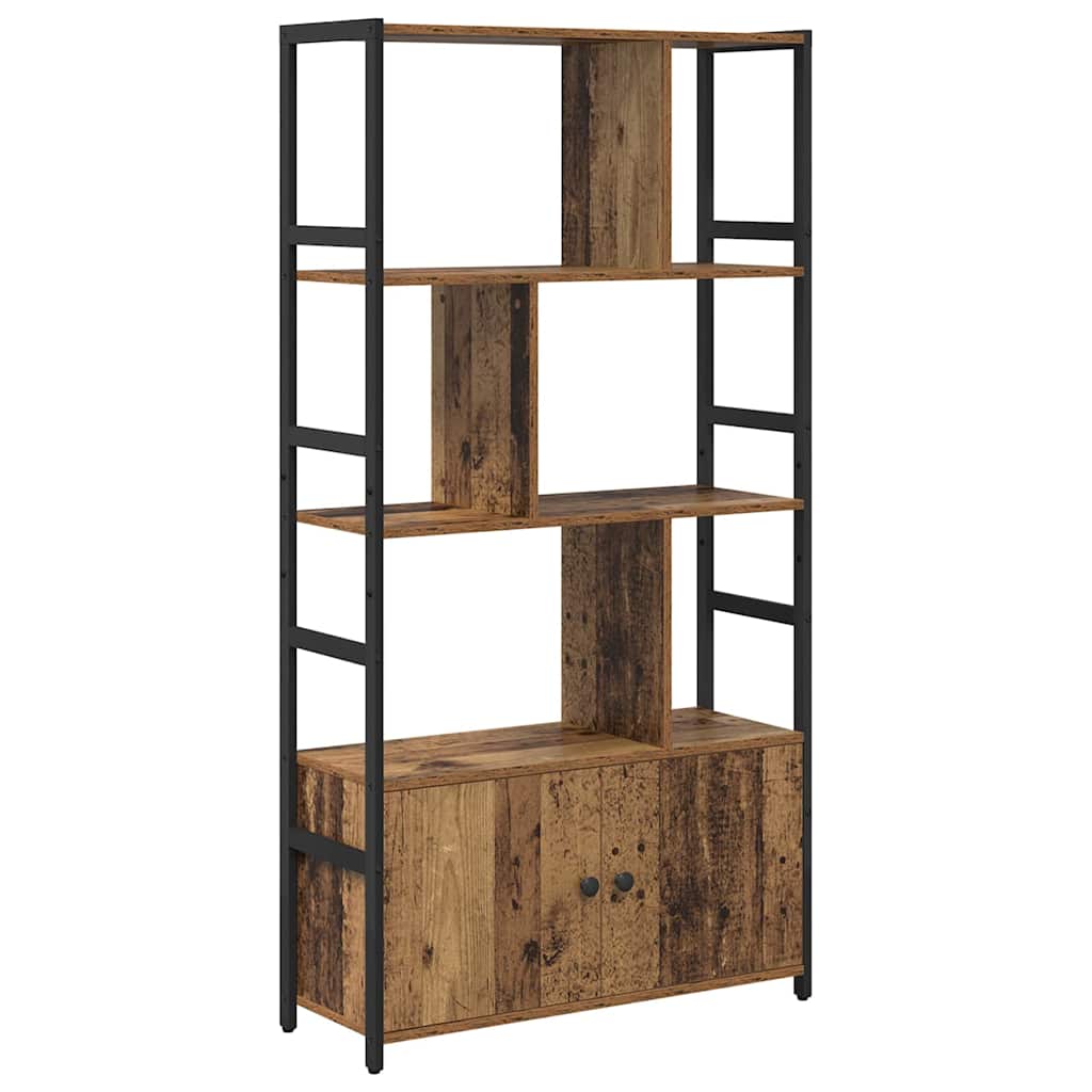 Boekenkast Oud hout 80 x 30 x 155,5 cm Bewerkt hout is nu te koop bij PeponiXL, paradijselijk wonen!