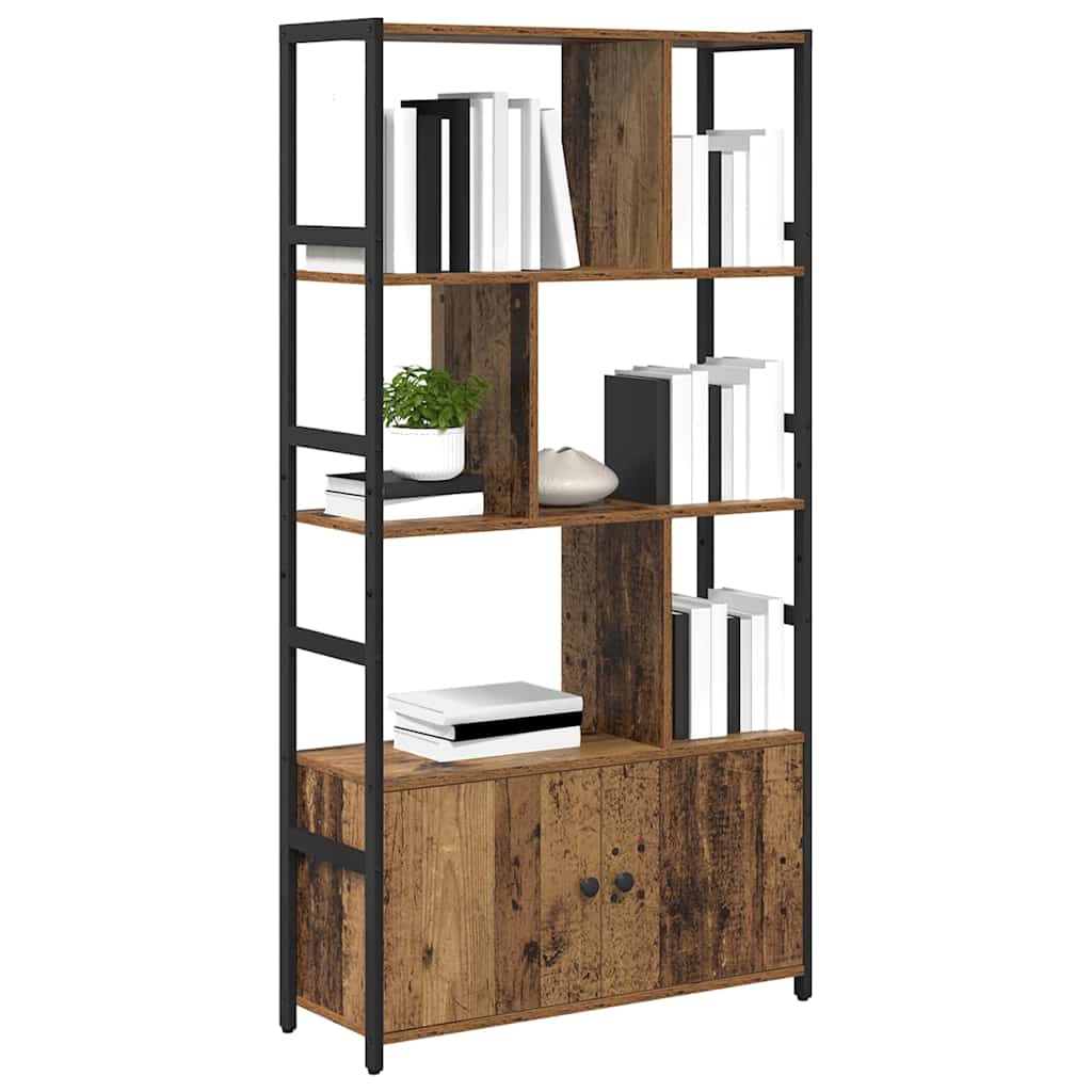 Boekenkast Oud hout 80 x 30 x 155,5 cm Bewerkt hout is nu te koop bij PeponiXL, paradijselijk wonen!