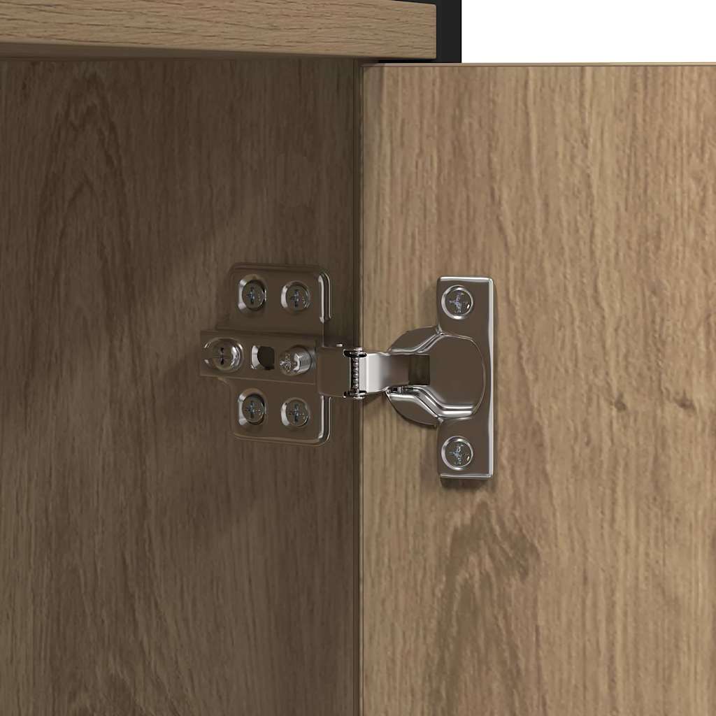 Boekenkast Artisan Eiken 80 x 30 x 155,5 cm Bewerkt hout is nu te koop bij PeponiXL, paradijselijk wonen!