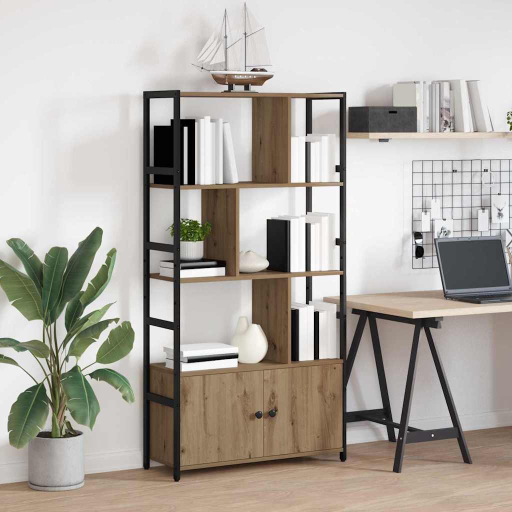 Boekenkast Artisan Eiken 80 x 30 x 155,5 cm Bewerkt hout is nu te koop bij PeponiXL, paradijselijk wonen!