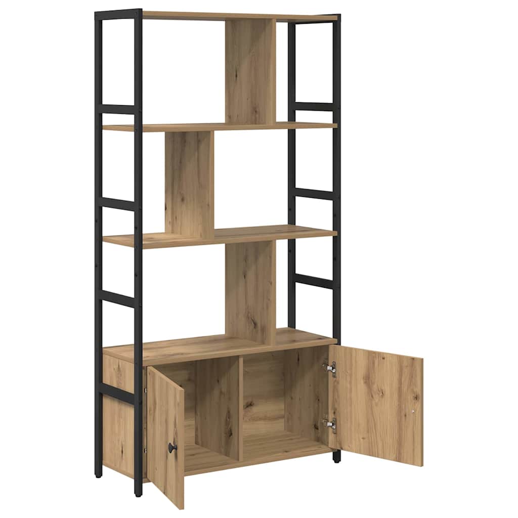 Boekenkast Artisan Eiken 80 x 30 x 155,5 cm Bewerkt hout is nu te koop bij PeponiXL, paradijselijk wonen!