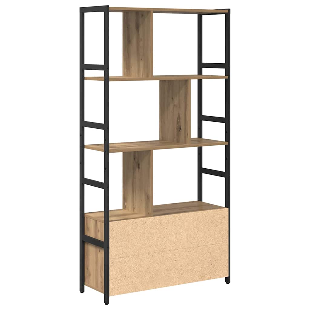 Boekenkast Artisan Eiken 80 x 30 x 155,5 cm Bewerkt hout is nu te koop bij PeponiXL, paradijselijk wonen!