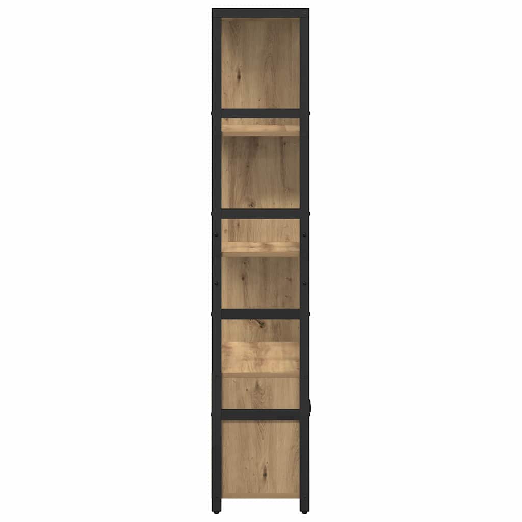Boekenkast Artisan Eiken 80 x 30 x 155,5 cm Bewerkt hout is nu te koop bij PeponiXL, paradijselijk wonen!